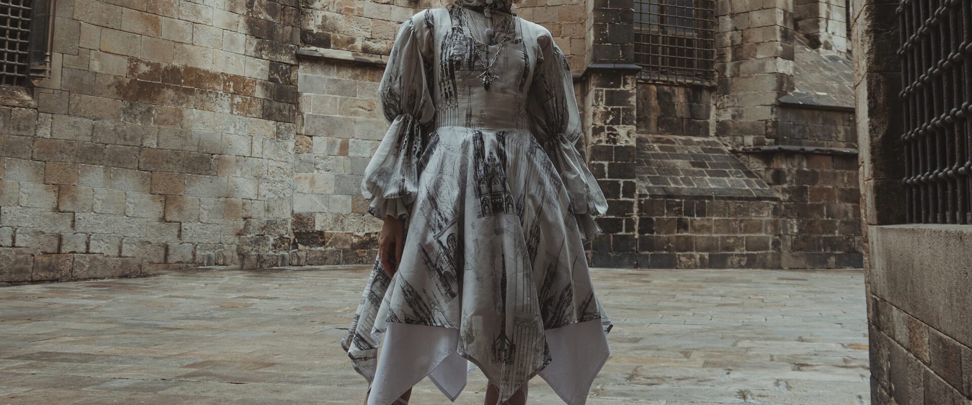 KANEKO silk chiffon pinafore dress and blouse Duomo collection preorder