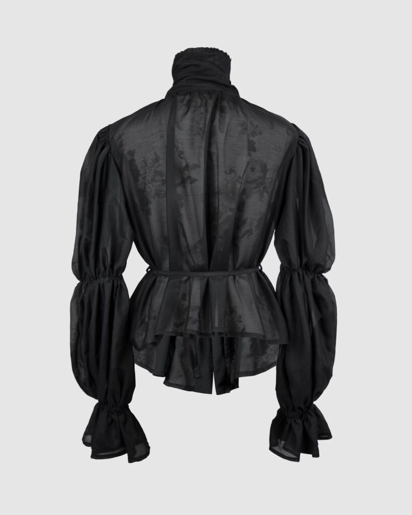 black chiffon blouse