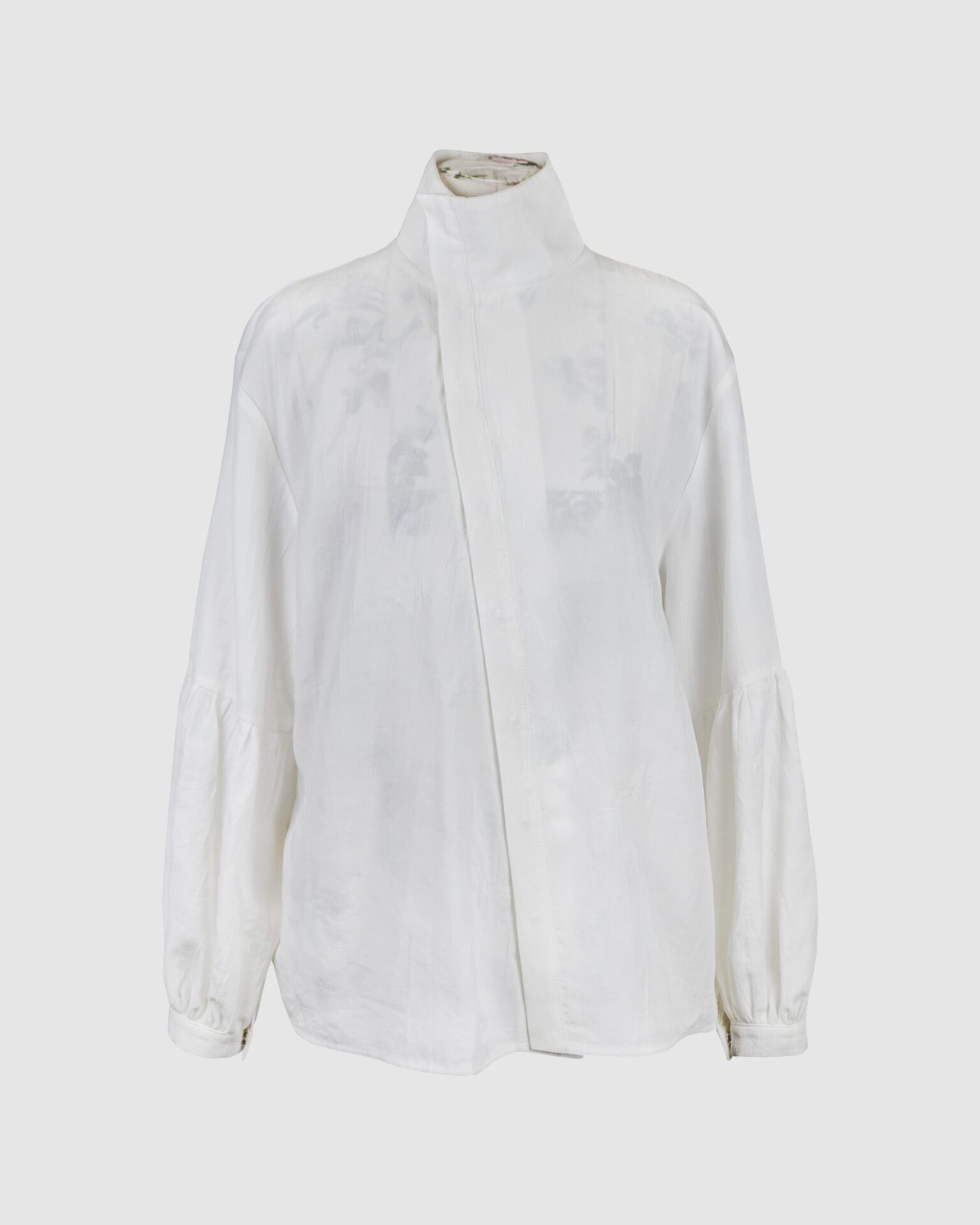Shirt with asymmetrical fastening Shirt with asymmetrical fastening