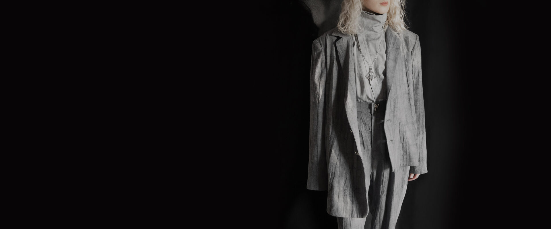 KANEKO grey asymmetrical blazer