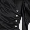 Cotton satin fitted blouse with a draped front and voluminous sleeves.