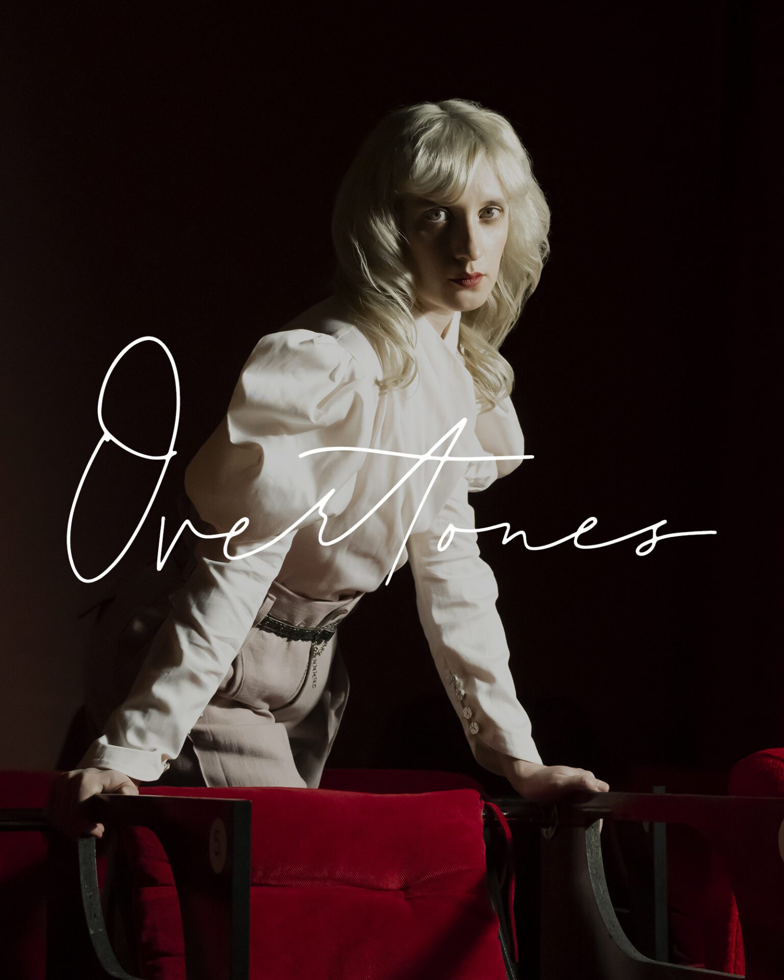 "Overtones" trousers with overlapping pleats