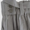 The piece is inspired by traditional Japanese hakama trousers. It is a pair of wide-legged trousers with a high waistband.