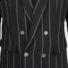 Semi-fitted double-breasted jacket with peak lapels, a welt breast pocket, and pockets with asymmetrical flaps. Designed in a 4x1 configuration
