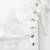 Fitted blouse with a draped front and voluminous sleeves