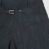 trousers with overlapping pleats bluish black