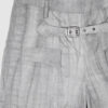 trousers with overlapping pleats grey