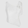 Asymmetric bustier top