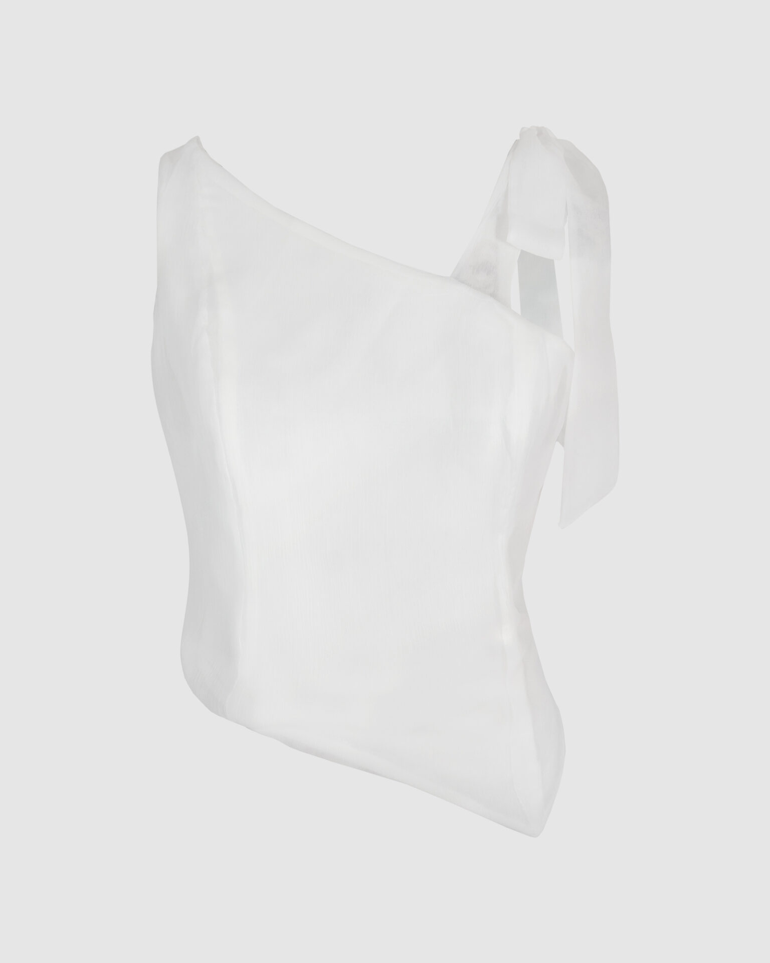 Asymmetric bustier top
