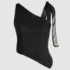 Asymmetric bustier top