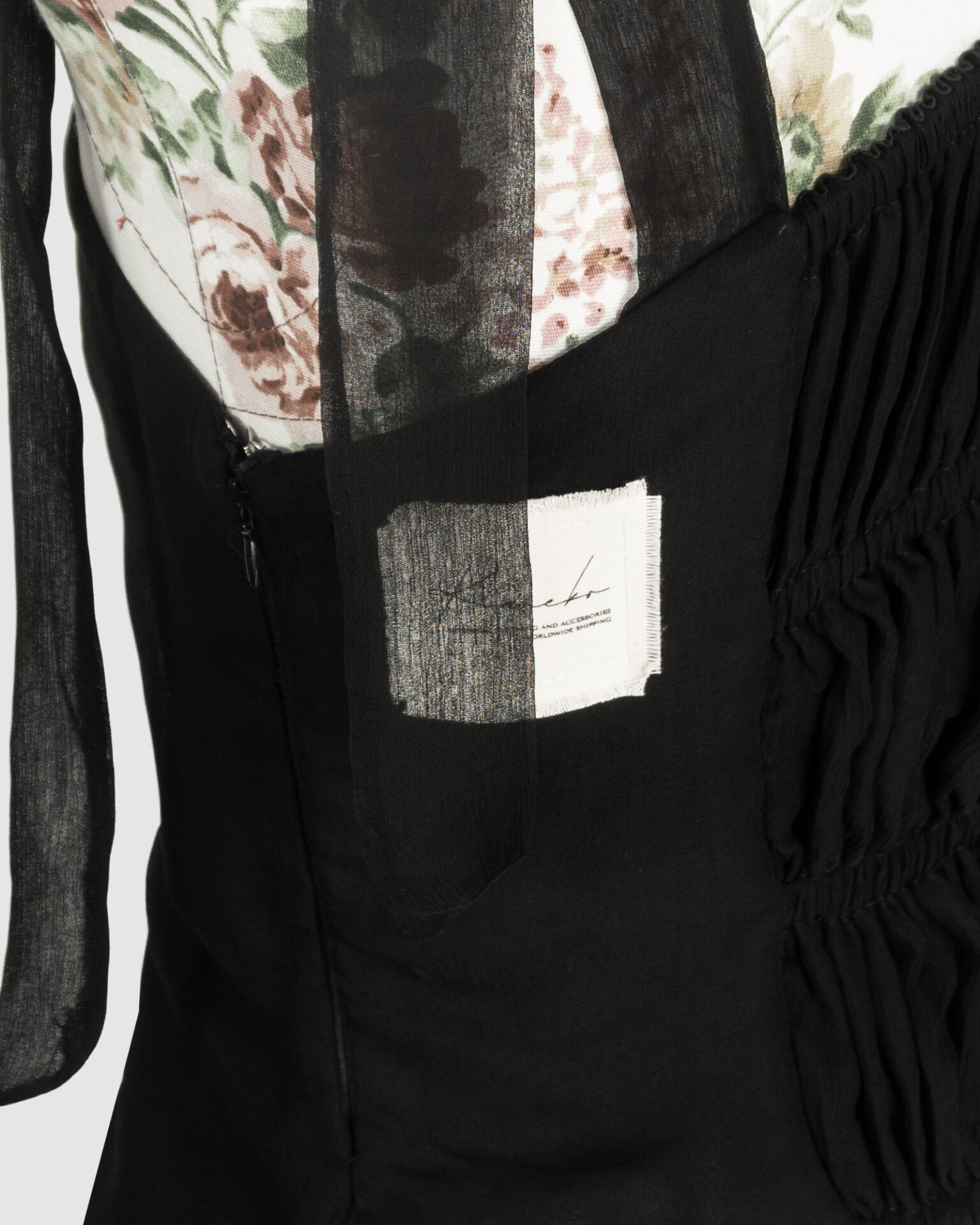 Asymmetric bustier top